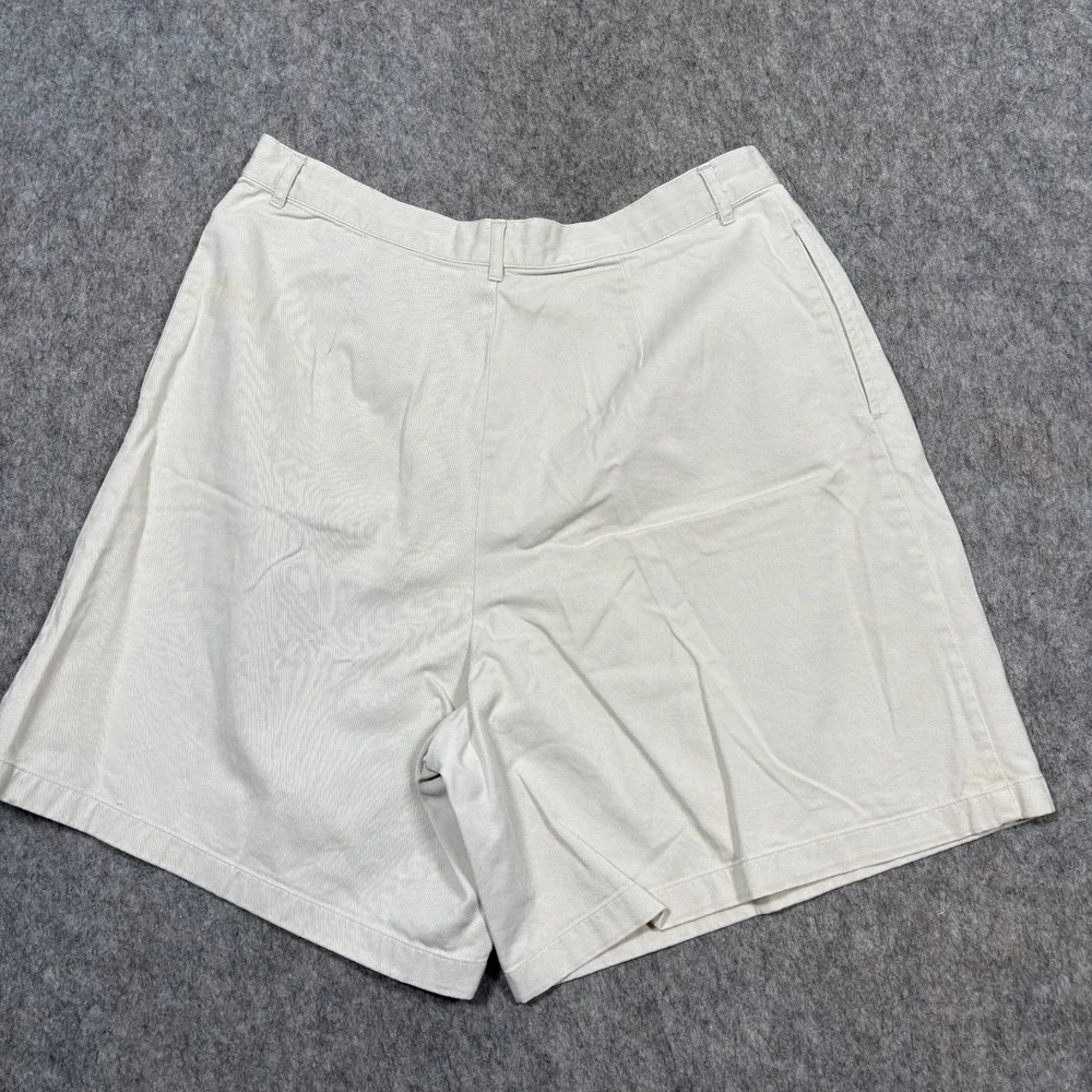 Polo Sport Ralph Lauren Shorts Women's Size 14 White Chino Pleated Front Vintage